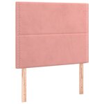 vidaXL Cadre de lit avec tête de lit Rose 80x200 cm Velours