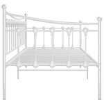 vidaXL Cadre de canapé-lit sans matelas blanc métal 90x200 cm