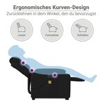 vidaXL Fauteuil inclinable de massage électrique Noir Tissu