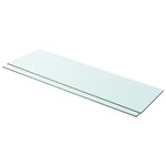 vidaXL Panneaux d'étagère 2 Pièces Verre Transparent 100 x 30 cm