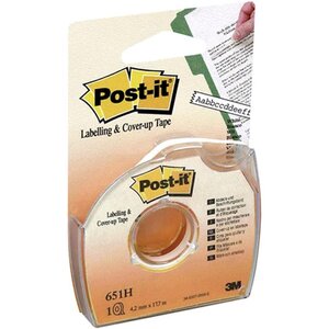 Bande pour correction et masquage 4 mm x 17 7 m sur dévidoir post-it
