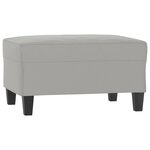 vidaXL Ensemble de canapés 3 Pièces coussins Gris clair Tissu microfibre