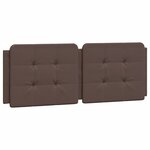 vidaXL Coussin de tête de lit marron 140 cm similicuir
