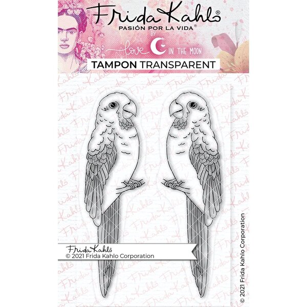 2 tampons transparents - Perruches - 9 5 x 6 5 cm