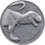 TYRANNOSAURUS REX Lost World 2 Once Argent Monnaie 2000 Francs Cameroon 2024