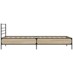 vidaXL Cadre de lit chêne sonoma 75x190 cm bois d'ingénierie et métal