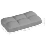 vidaXL Coussins de canapé palette 7 Pièces Gris