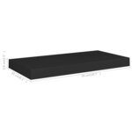 vidaXL Étagères murales flottantes 2 Pièces noir 50x23x3 8 cm MDF