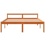 vidaXL Lit pour personne âgée cire marron 150x200cm bois de pin massif