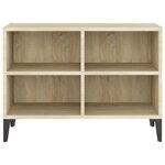 vidaXL Meuble TV avec pieds en métal Chêne sonoma 69 5x30x50 cm