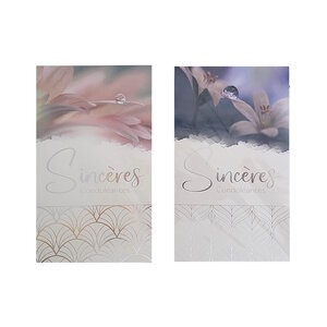 Carte De Voeux - Sincères Condoléances - Fleurs Visuel Aléatoire*