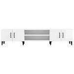vidaXL Meuble TV blanc brillant 180x31 5x40 cm bois d'ingénierie
