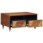 vidaXL Table Basse 80x54x40 cm en Bois de Manguier