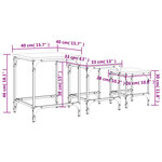 vidaXL Tables basses gigognes 3 Pièces noir bois d'ingénierie