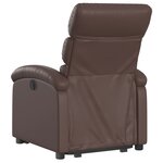 vidaXL Fauteuil inclinable électrique marron similicuir
