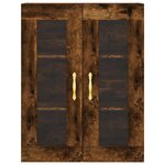 vidaXL Buffet haut Chêne fumé 69 5x34x180 cm Bois d'ingénierie