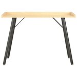 Bureau table poste de travail meuble d'ordinateur informatique étude chêne 90 x 50 x 79 cm noir 02_0023557