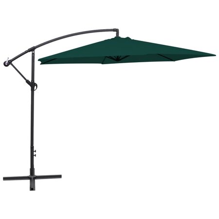 vidaXL Parasol en porte-à-faux 3 m Vert