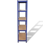 vidaXL Étagère de rangement 2 Pièces Bleu