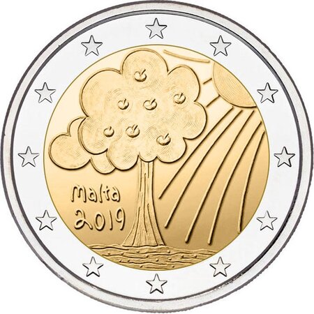 Rouleau de 25 pièces de monnaie de 2 euro commémorative Malte 2020 – Jeux -  La Poste