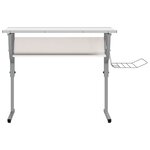 Bureau table poste de travail meuble d'ordinateur informatique étude d'artisanat et 110 x 53 x (58-87) cm blanc 02_0023698