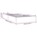vidaXL Cadre de lit bois massif 100x200 cm