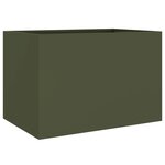 vidaXL Jardinière vert olive 62x47x46 cm acier laminé à froid