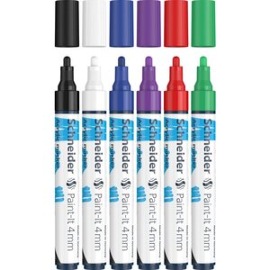 Paint-It 320 4 mm pochette 1 Multipack Épaisseurs de trait 4 mm Marqueurs acryliques SCHNEIDER