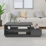vidaXL Table basse Gris 120x50x40 5 cm Bois massif de pin