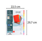 Intercalaires Carte Lustrée 400g 12 Positions - A4 - Couleurs Assorties - X 25 - Exacompta