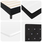 Lit Box Spring vidaXL avec Matelas Noir 160x200 cm Velours