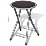 vidaXL Tabourets de bar pliables lot de 4 similicuir