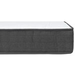 vidaXL Sommier à lattes de lit Gris foncé Tissu 200x200 cm