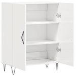 vidaXL Buffet Blanc brillant 69 5x34x90 cm Bois d'ingénierie