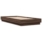 vidaXL Cadre de lit chêne marron 100x200 cm bois d'ingénierie