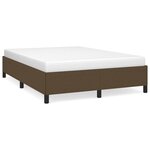 vidaXL Cadre de lit sans matelas marron foncé 140x200 cm tissu