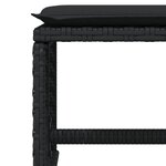 vidaXL Ensemble à manger de jardin 13 Pièces coussins noir résine tressée