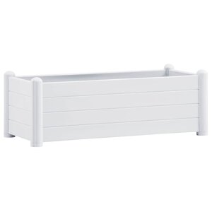 vidaXL Lit surélevé de jardin PP Blanc 100x43x35 cm