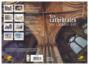 Collector 8 timbres - Les cathédrales du Grand Est - Lettre Verte