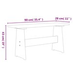 vidaXL Table à manger avec banc Blanc Bois de pin solide