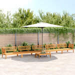 vidaXL Salon palette de jardin 6 Pièces bois d'acacia massif