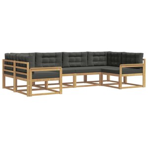 vidaXL Ensemble de canapés d'extérieur 6 Pièces Blanc et anthracite