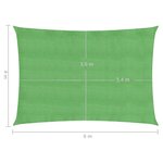 vidaXL Voile d'ombrage 160 g/m² Vert clair 4x6 m PEHD