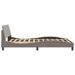 vidaXL Cadre de lit sans matelas taupe 140x190 cm tissu