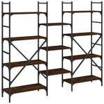 vidaXL Bibliothèque chêne marron 160x28 5x136 5 cm bois d'ingénierie