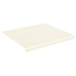 vidaXL Tissu de remplacement pour auvent Crème 4x3 5 m