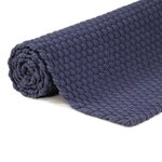 vidaXL Tapis rectangulaire Bleu marine 180x250 cm Coton