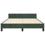 vidaXL Cadre de lit avec tête de lit Vert foncé 140x190 cm Velours