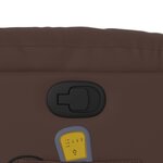 vidaXL Fauteuil de massage inclinable Marron Similicuir