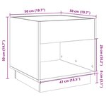 vidaXL Table basse avec LED infini blanc 50x50x50 cm